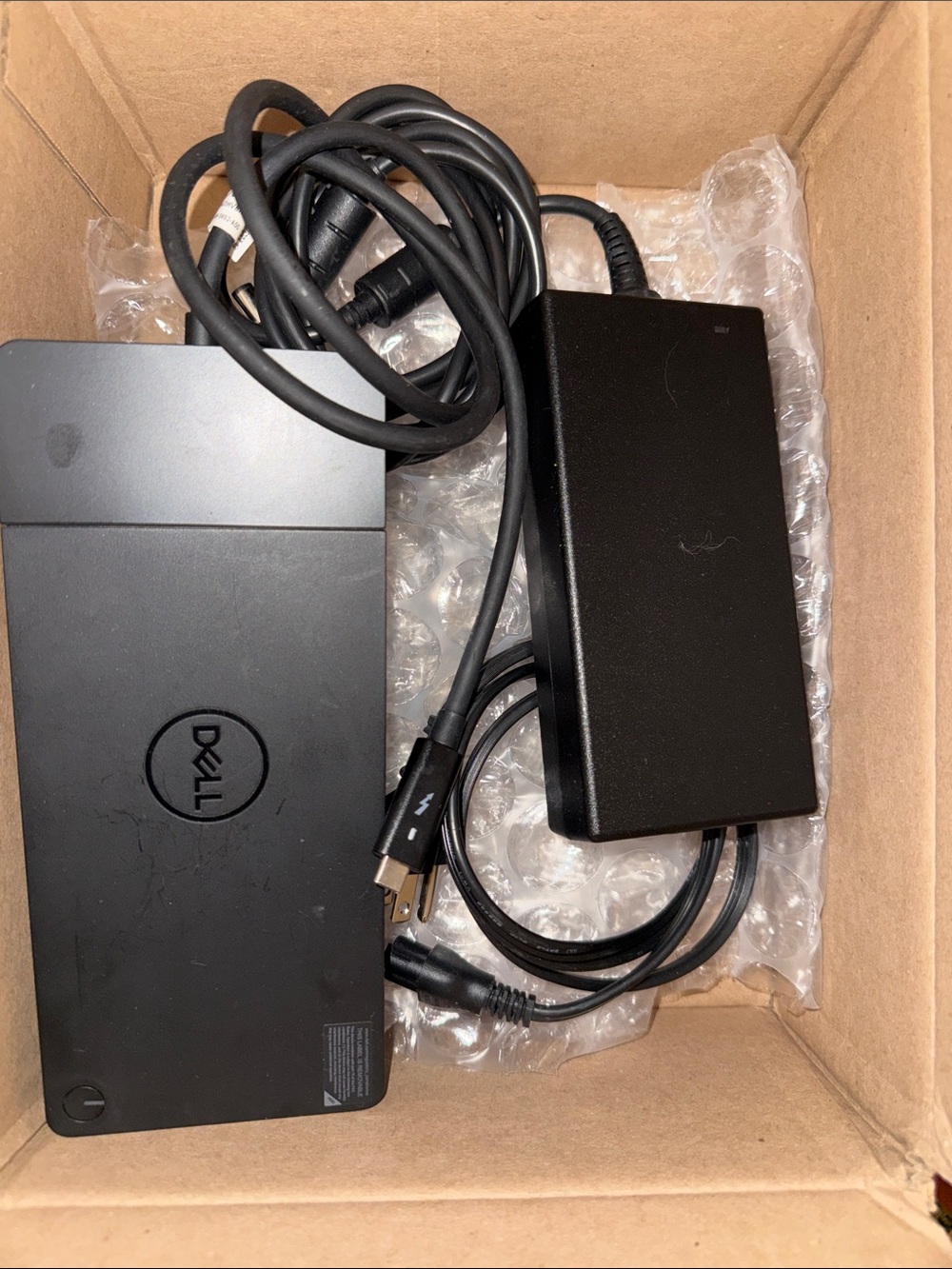 Dell Black Docking Station with Power Adapter and Cables